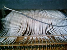Old rubber tubes on the pianola